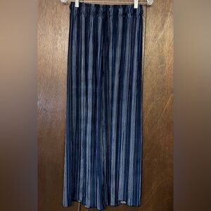 Chic Navy Striped Wide Leg Pants